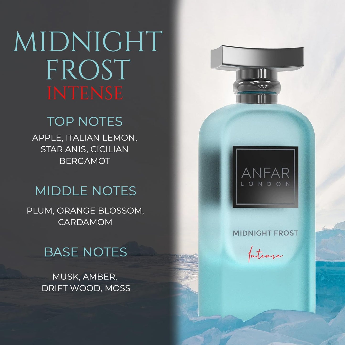 Anfar London - Midnight Frost Intense by Anfar for Women - 3.4 oz Extrait De Parfum Spray