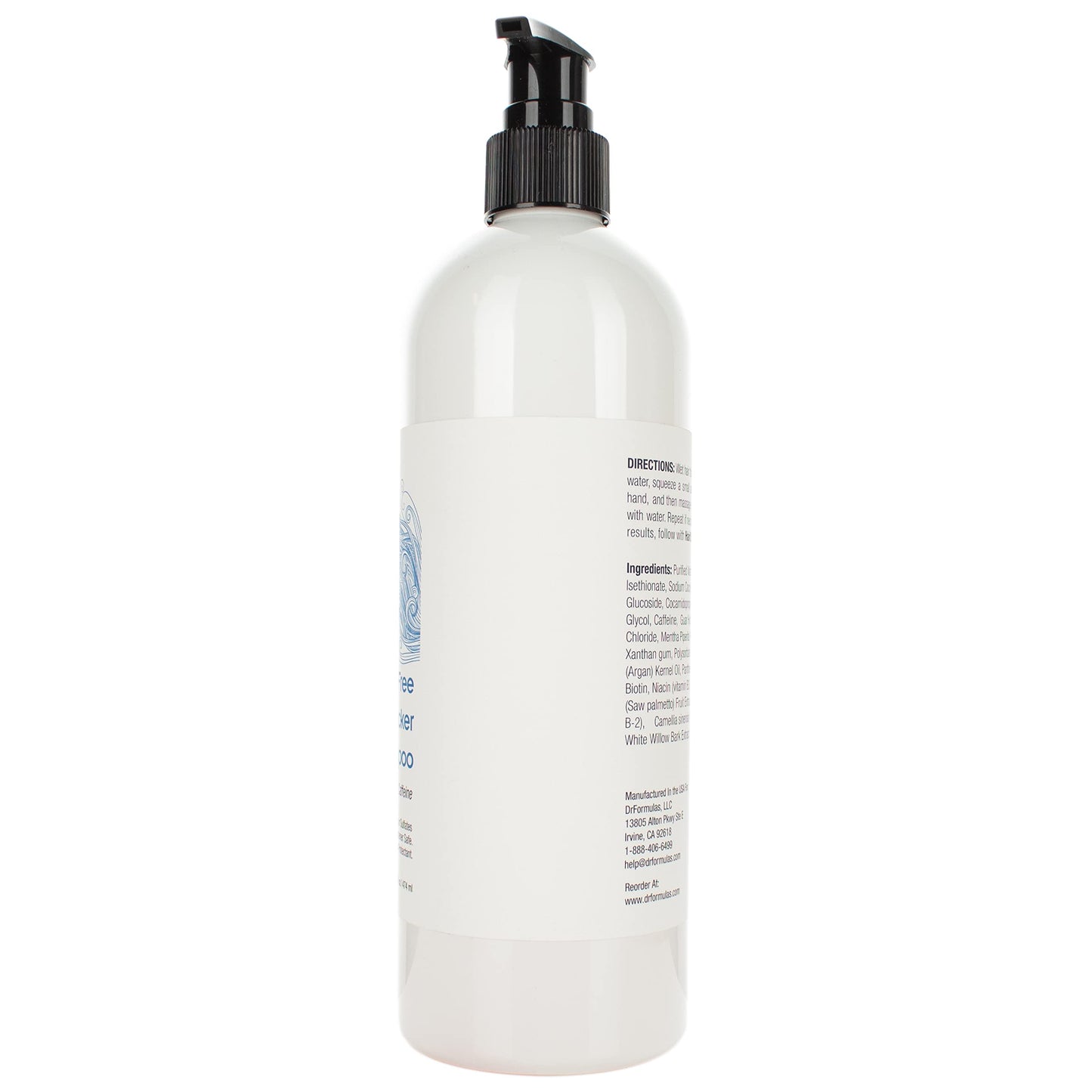 DrFormulas HairOmega DHT Blocker Shampoo Sulfate Free Shampoo - with Argan Oil, Peppermint Oil, Caffeine, Biotin for Hair Growth, 16 oz