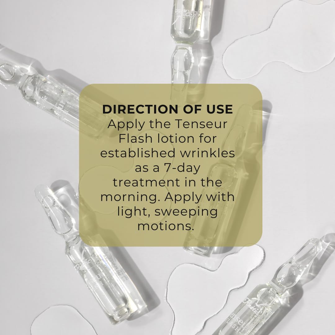 Gernetic Tenseur Flash Facial Ampoules - Intensive Lifting Treatment for Mature Skin | 7 x 2ml Vials