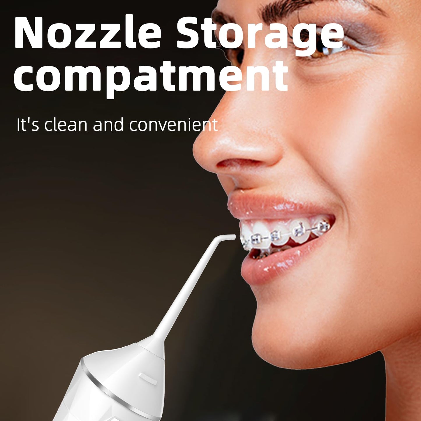 Water Flosser, 4 Modes, Portable 320ml Large Tank Water Flosser Oral Cleaner IPX7 Waterproof Cleaning Flosser for Home Travel (White)