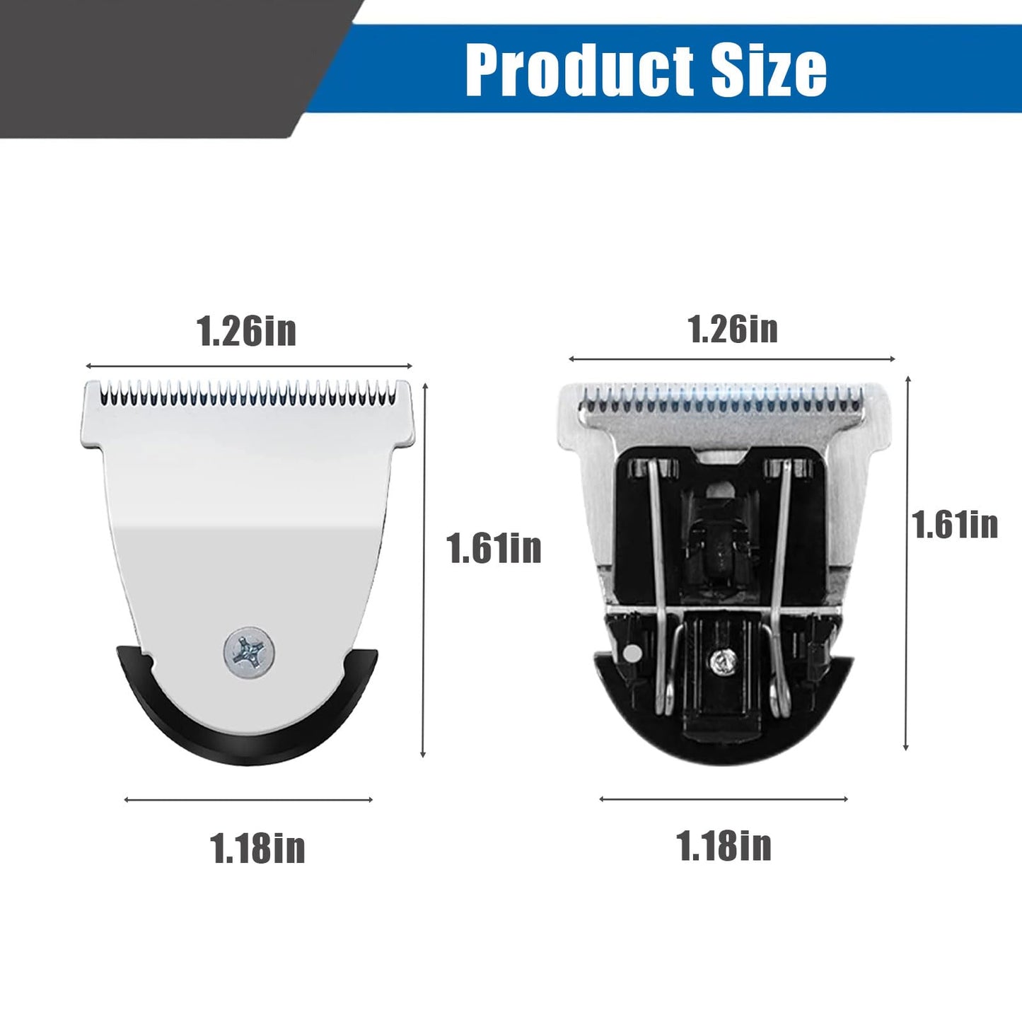 Detachable Hair Clipper Replacement Blades #2111 Blade Compatible with Wahl Mag Trimmers 8841/8700 /8143- Fits Professional Barbers, 2Packs