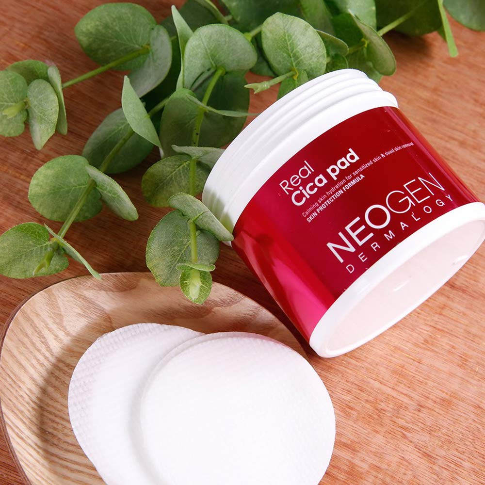 DERMALOGY by NEOGENLAB Real Cica Pad - Restores Skin Barrier Soothes Gently Exfoliates & Cleanses (Cica Micellar Pad)