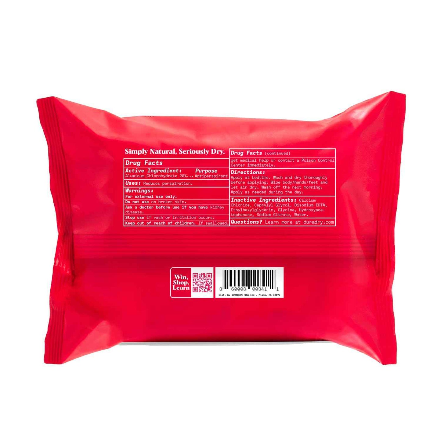 Whole Body Antiperspirant Wipes – Sweat Control Wipes for Under Boobs, Chest, Groin, Underarms, Hands, and Feet – Quick Drying, Travel-Friendly, Unscented, Pack of 1