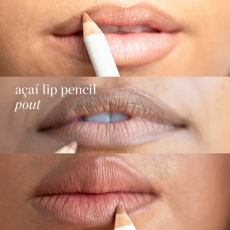 Ere Perez - Natural Açaí Lip Pencil | Firm, Plump, Repair Skin | Vitamins A, C + E, Coconut Oil | Vegan, Cruelty-Free, Clean Beauty (Pout)