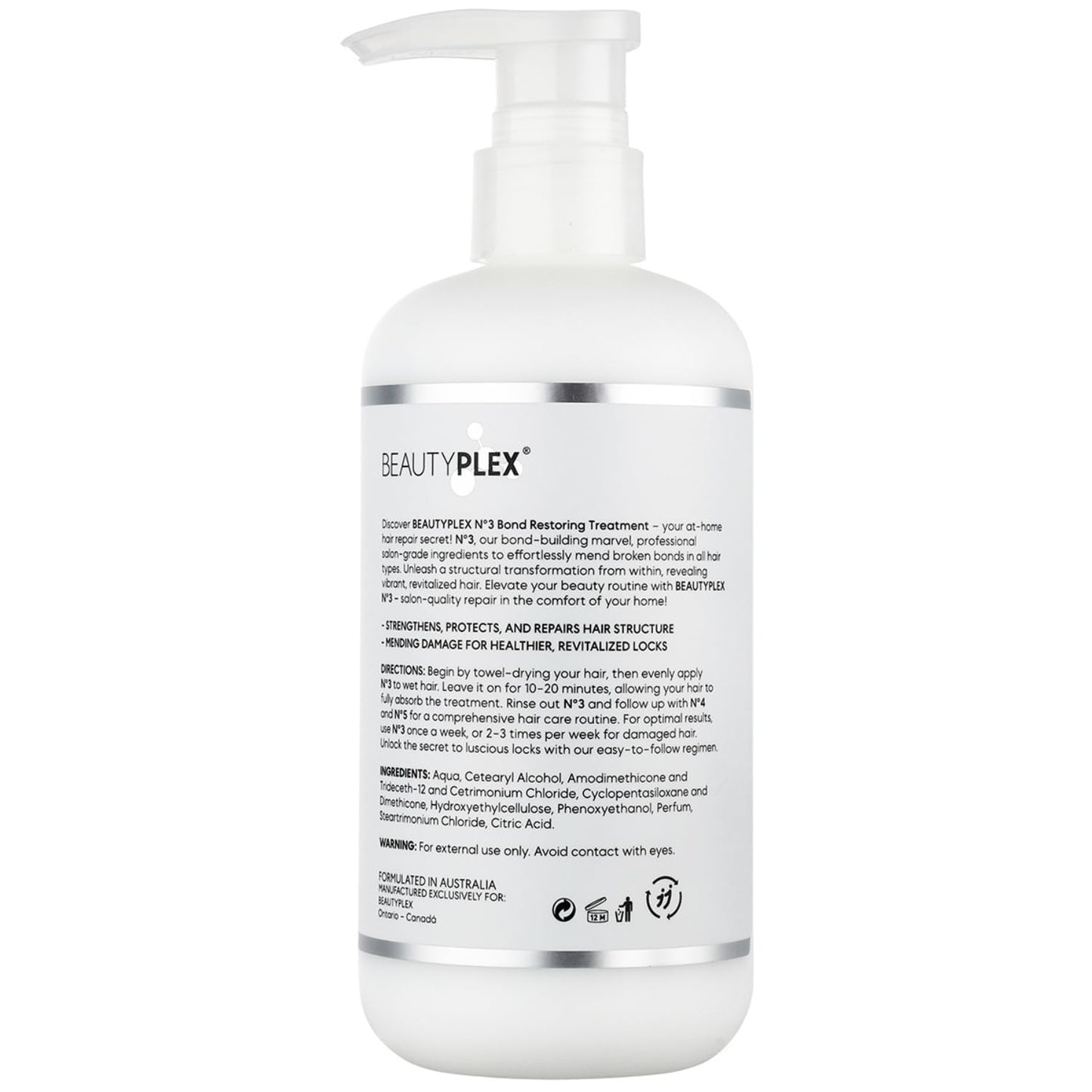 No. 3 Bond Repair Hair Treatment | Fino Hair Mask for Damaged Hair Deep Conditioning Hair Mask Bio Complex - Pre Shampoo - 450 ml (15.2 Oz)