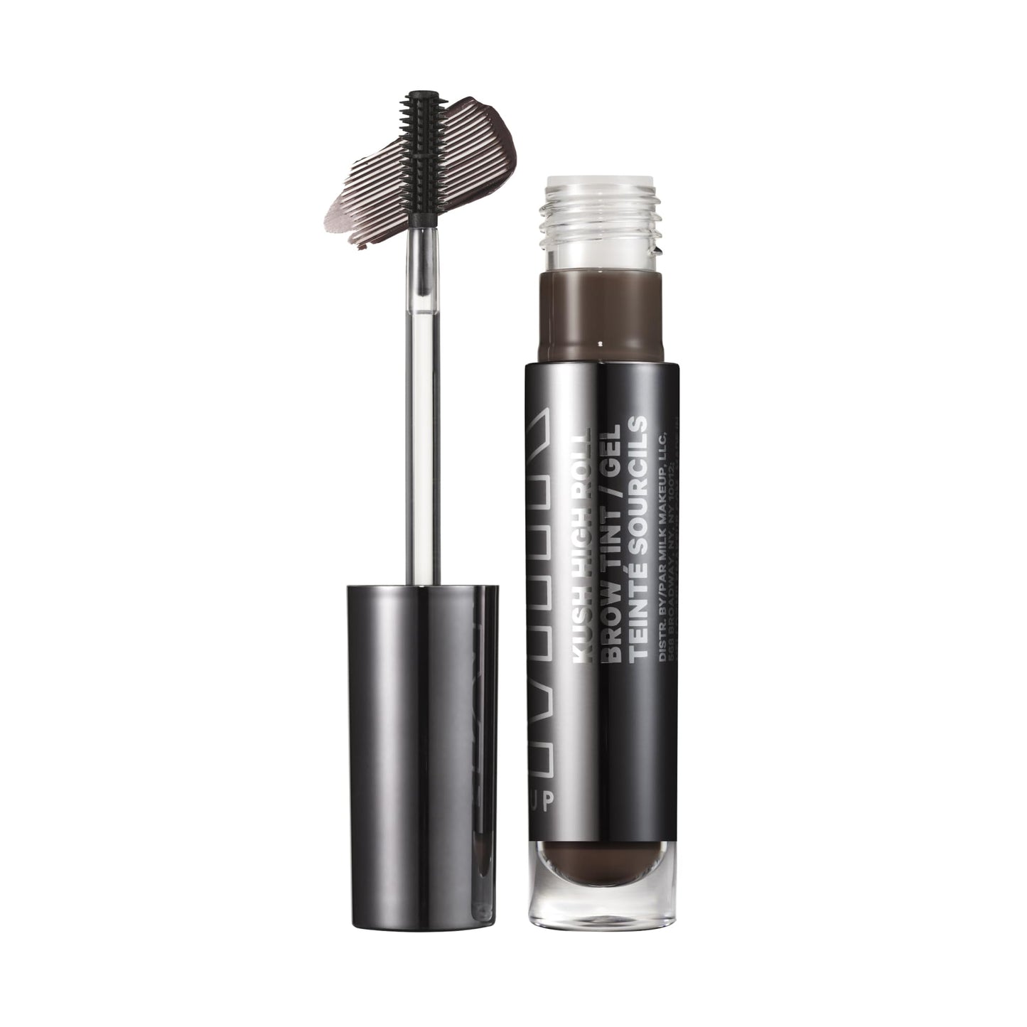Milk Makeup KUSH High Roll Defining + Volumizing Brow Tint – Tubing Brow Gel Shapes, Volumizes + Sets Eyebrows Up to 24 Hours – Water Resistant, Smudge-Proof, Clean – Grind (Dark Brown), 0.16oz