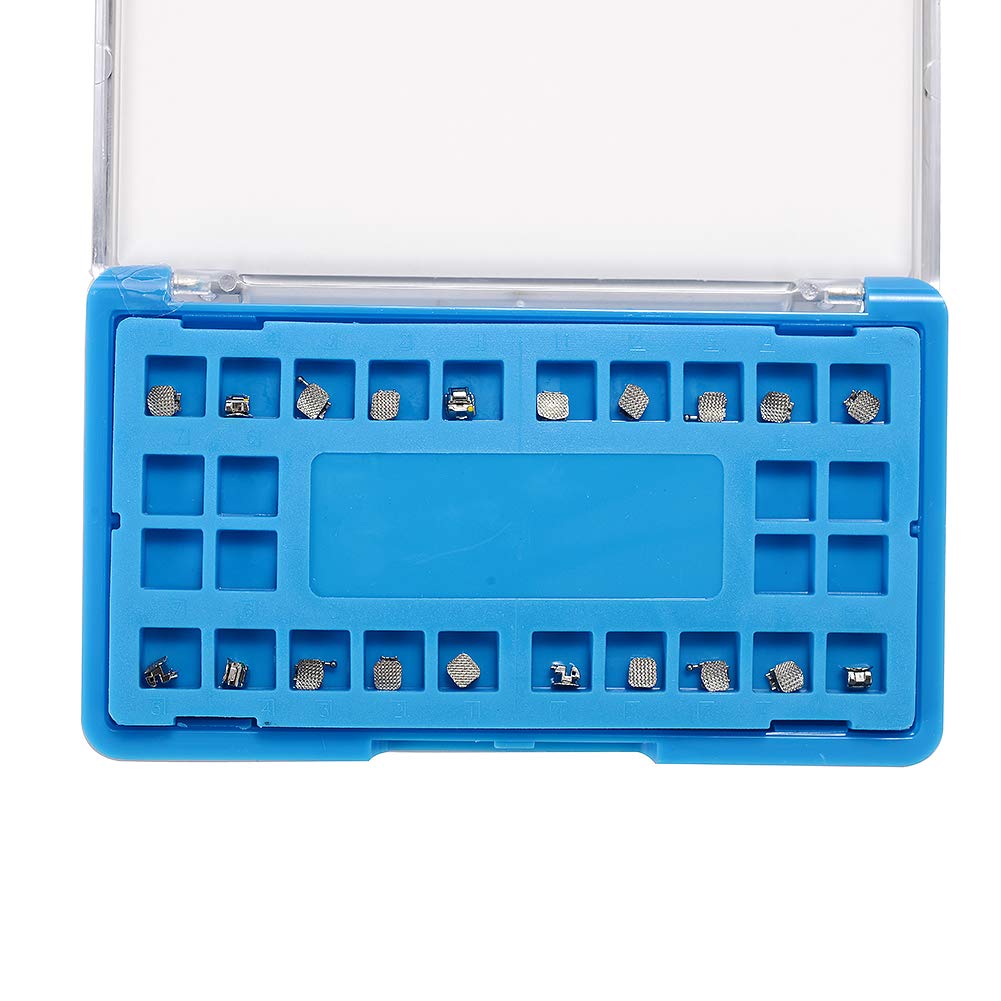 SNAWOP Orthodontic Self-Ligating Brackets 20PCS Dental Metal Braces with Open Tools Slot. Roth 022 3-4-5 with Hooks