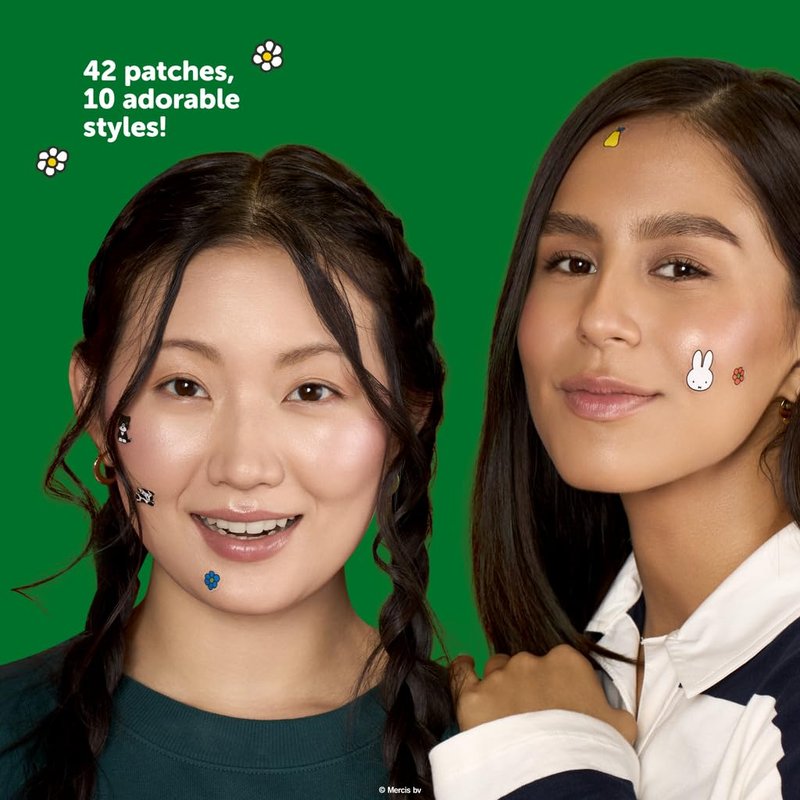 The Crème Shop Miffy Clear As Day! , Korean Hydrocolloid Spot Blemish Patches, Infused with Tea Tree and Witch Hazel to help conceal blemishes and absorb excess oil- (Pack Of 2)