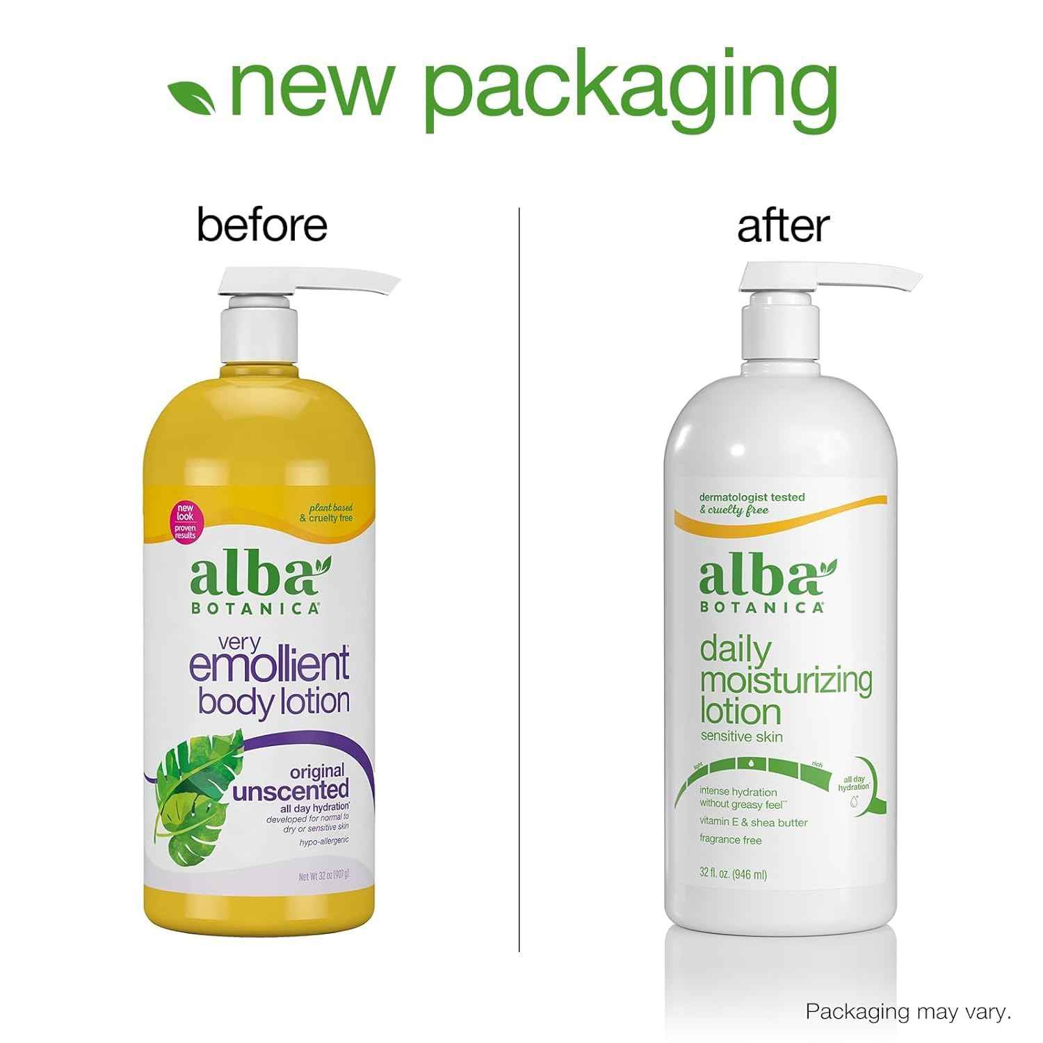 Alba Botanica Lotion Emollient Unscented, 32 Fl Oz