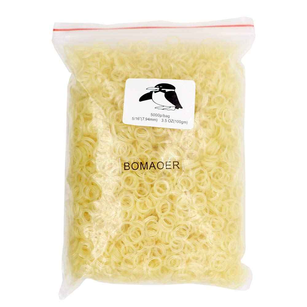 Bomaoer 5000pcs Yellow - Orthodontic Elastic -For Braces - Dental Rubber Bands (5/16" 3.5oz)