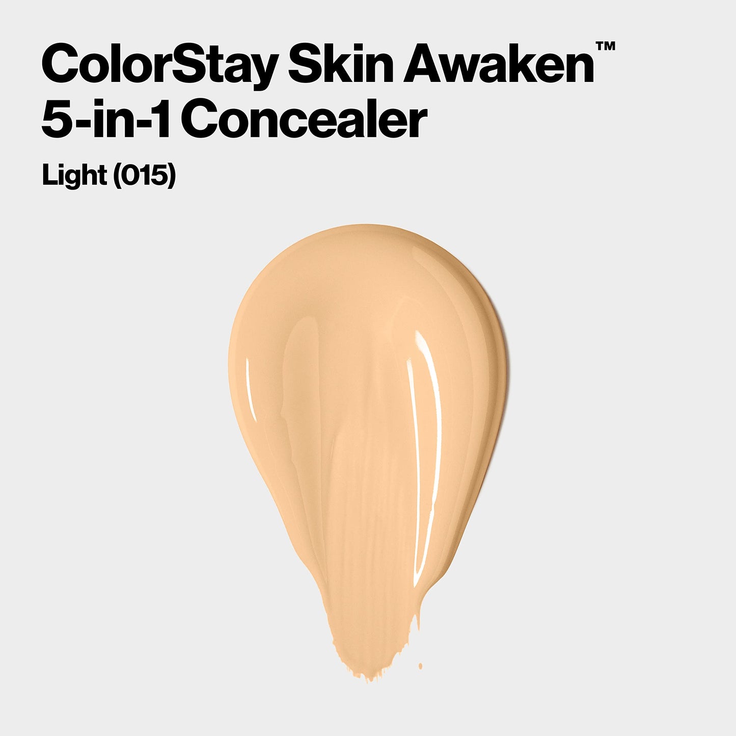 Revlon ColorStay Skin Awaken 5-in-1 Concealer, Lightweight, Creamy Longlasting Face Makeup with Caffeine & Vitamin C, For Imperfections, Dark Circles & Redness, 015 Light, 0.27 Fl Oz