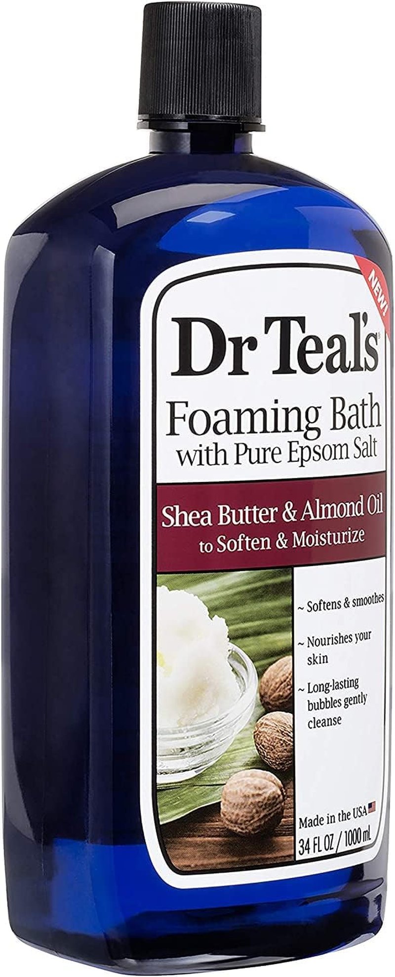 Dr Teal's Foaming Bath Combo Pack - Moisturizing Shea Butter & Almond Oil | Glow & Radiance with Vitamin C, 68 fl oz