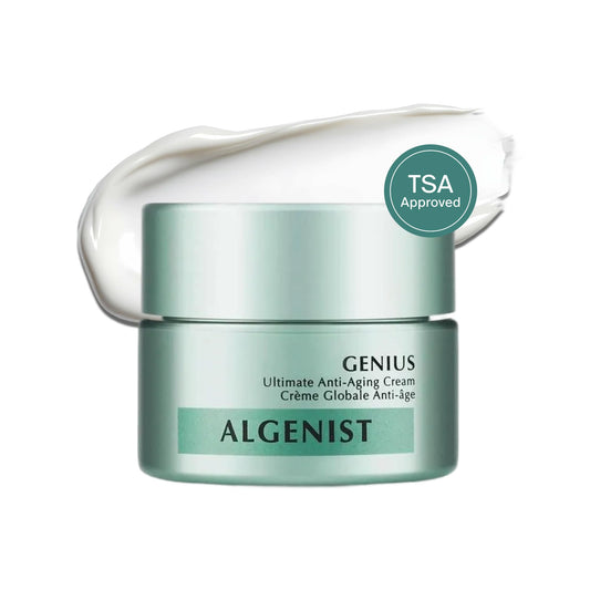 Algenist GENIUS Ultimate Anti Aging Face Cream - Firming Moisturizer with Alguronic Acid & Microalgae Oil - Helps Improve Skin Density, Elasticity & Radiance - Daily Face & Neck Cream (0.5 Fl Oz)