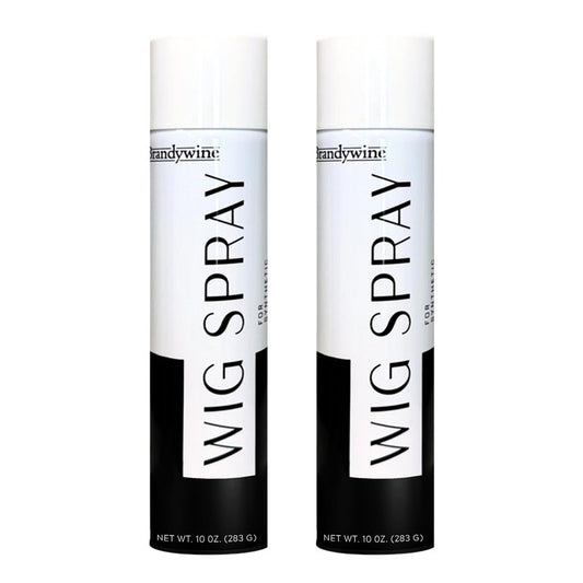 Brandywine Wig Spray, Aerosol Type, For Synthetic & Natural Hair, Medium & Flexible Hold - 10 Fl Oz (2 Pack)