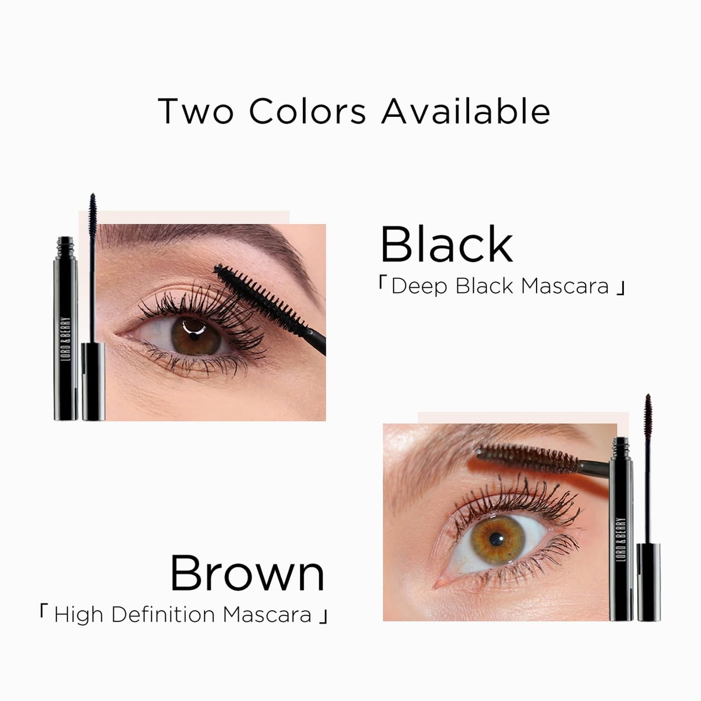 Lord & Berry High Definition Brown Mascara - Water Resistant, Intense Color | 0.6 oz