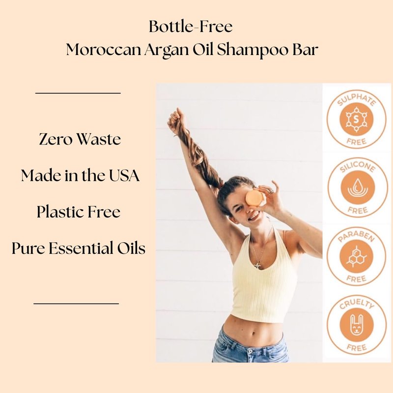 Solid Shampoo Bar, Made With Natural & Organic Ingredients, Sulfate-Free, Cruelty-Free & Vegan, All Hair Types, 3 Ounce Bar (2-Pack Lemongrass & Sweet Orange)