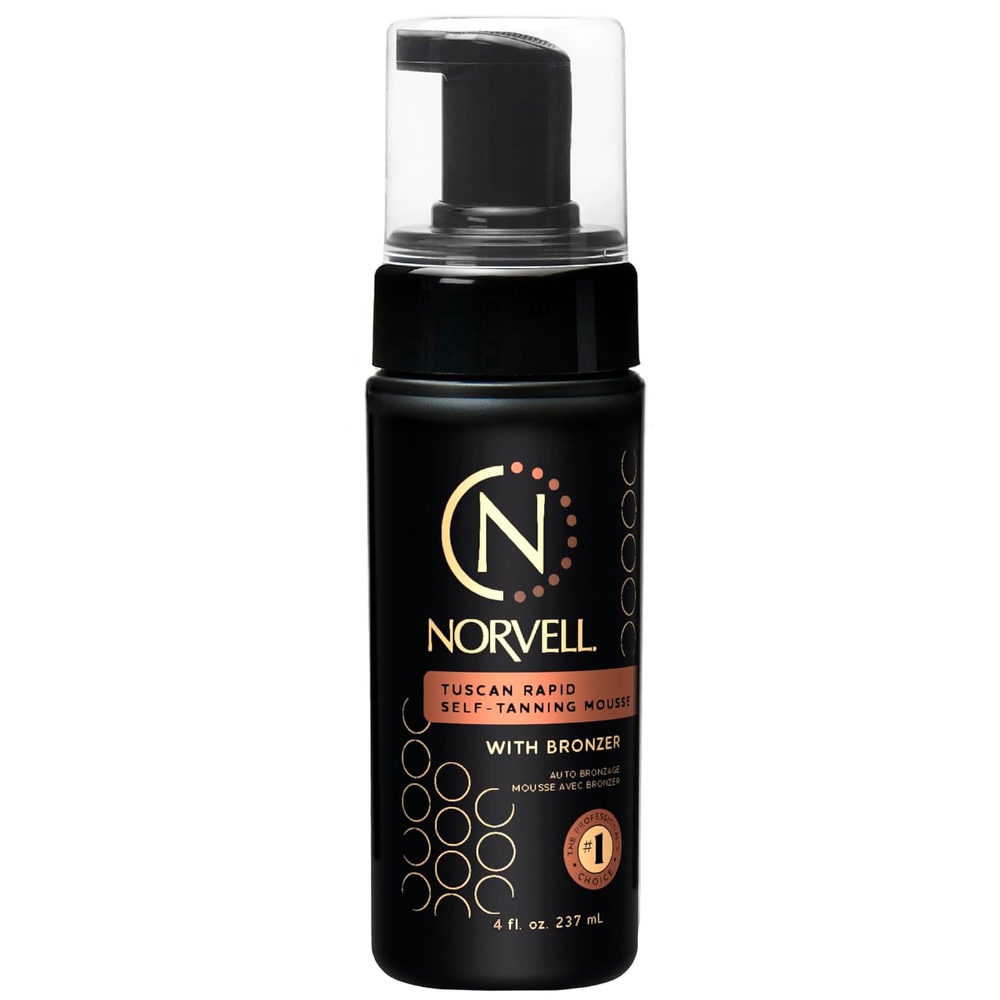 Norvell Tuscan Rapid Self Tanner Mousse - Coconut Paradise Scented 4 fl oz | Natural Sun-Kissed Glow & Anti-Aging Formula
