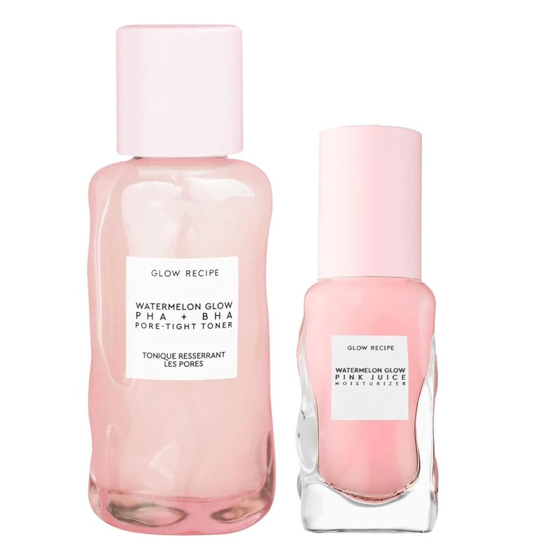 Glow Recipe Mini Watermelon Glow Toner & Pore Minimizer with Hyaluronic Acid | Hydrating Moisturizer Set (40ml & 25ml)