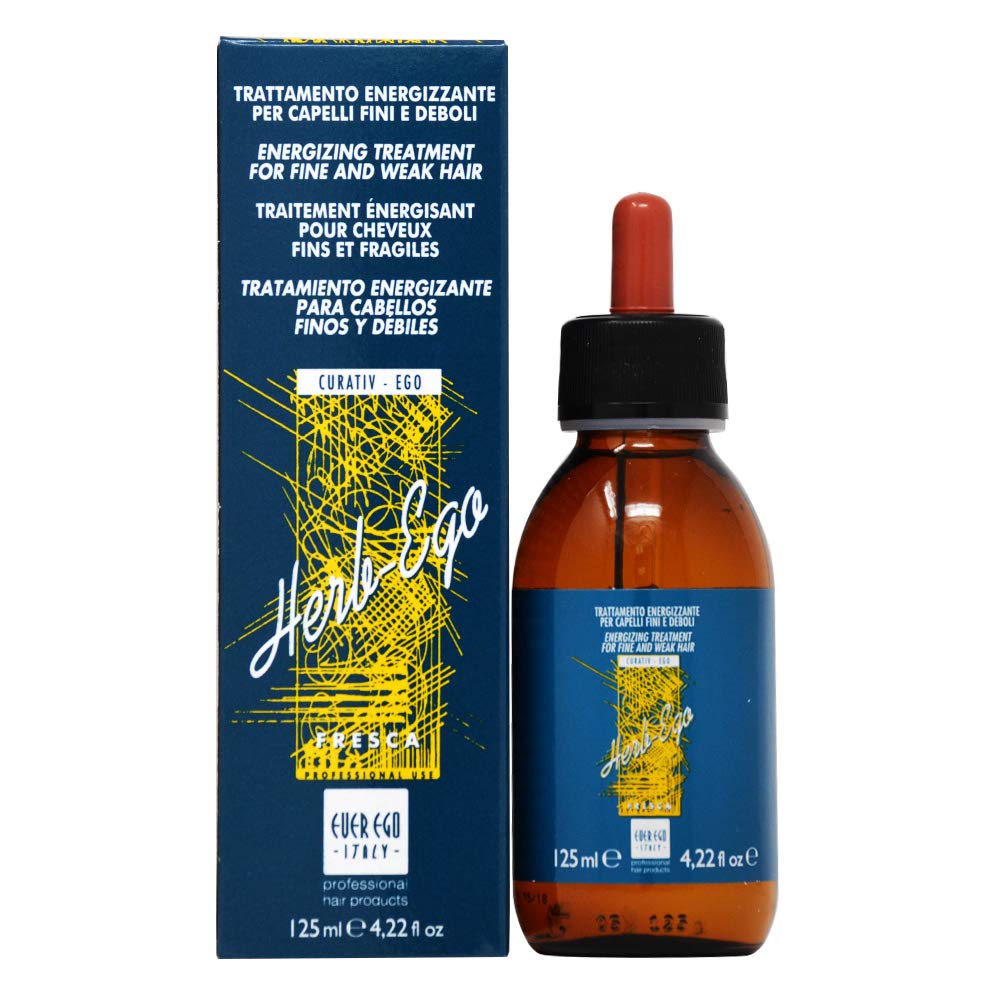 Ever Ego Italy Herb-Ego Fresca Energizing Drop Lotion Treatment for Fine and Weak Hair, 4.22 ounce