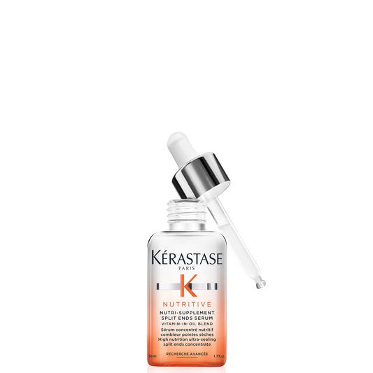 Kerastase Nutritive Split Ends Hair Serum For Dry Hair - Hydrating & Nourishing Leave-In Hair Oil Treatment For Smoothness and Shine, Ultra-Sealing Formula With Anti-Dryness Polymers, 1.7 Fl Oz