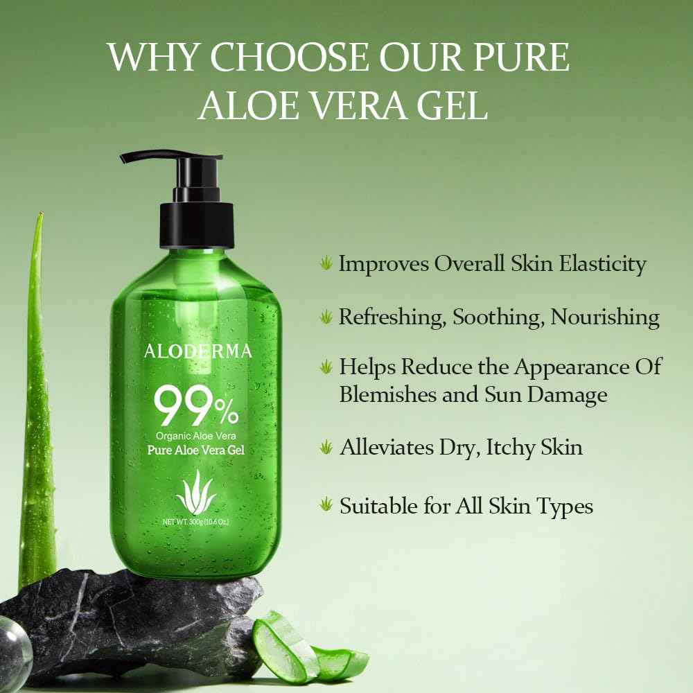 All Purpose Aloe Vera Gels Set - 2 Pieces - 300g Aloe Vera Gel & 45g Aloe Vera Gel