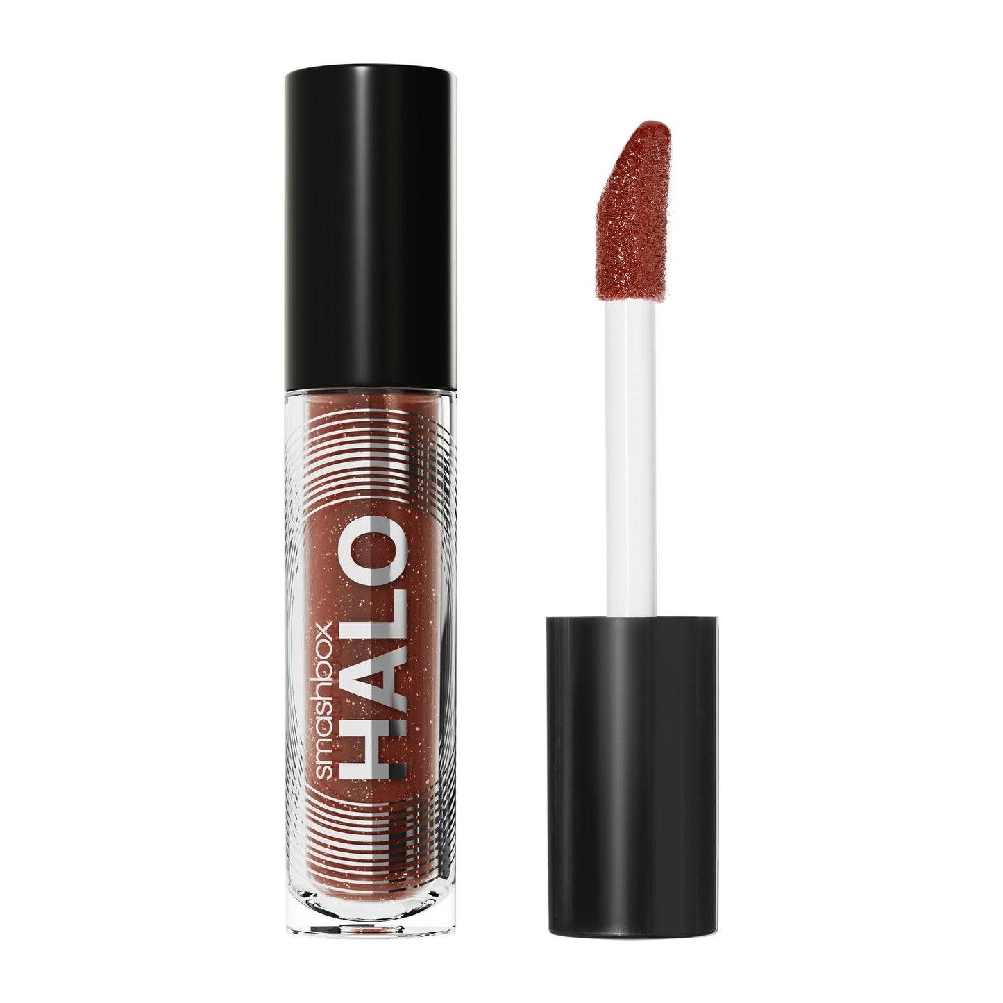 Smashbox Halo Plump + Glow Lip Gloss | Non-Sticky, Hydrating, Plumping Lip Gloss with 6-Hour Shine | Hyaluronic Acid and Vitamins C+E, 0.14 Fl Oz, Luster