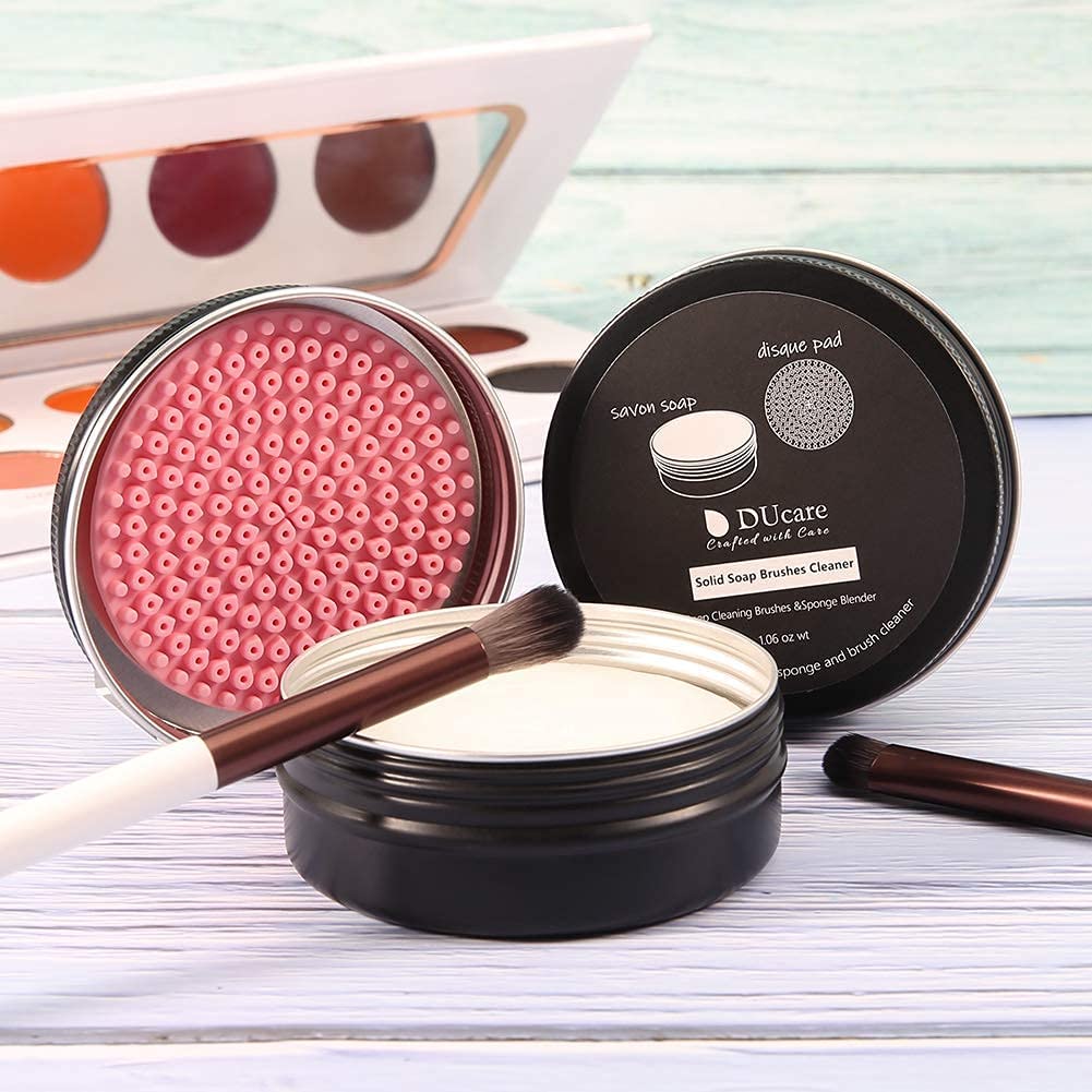 DUcare Makeup Brushes Set - 17 Pcs with Cleaning Mat, Sponge & Cleaner | Professional Quality Tools