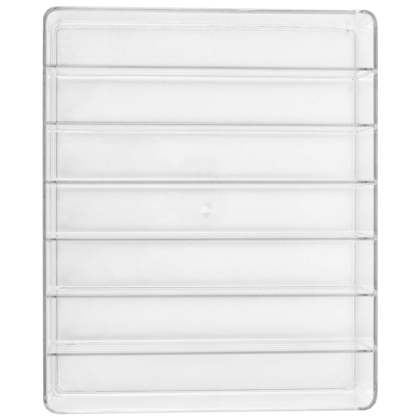SINJEUN 4 Pack Acrylic Palette Organiser, 7 Sections Divided Makeup Palette Organiser for Eyeshadow, Contour Blush, Lipstick, Make Up Storage(Transparent, 7.5" x 6.3" x 1.8")