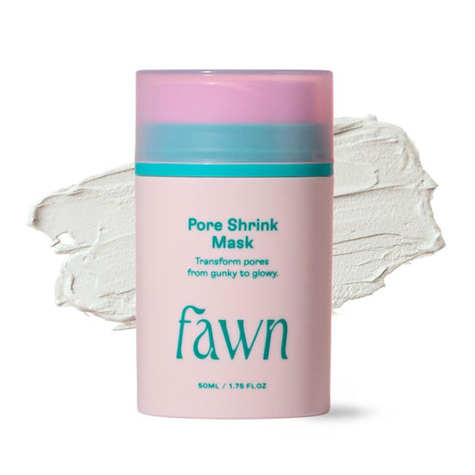 Fawn Pore Shrink Clay Face Mask with Bentonite Clay for Teen and Young Skin, Derm-formulated and Vegan, 1.75 FL OZ
