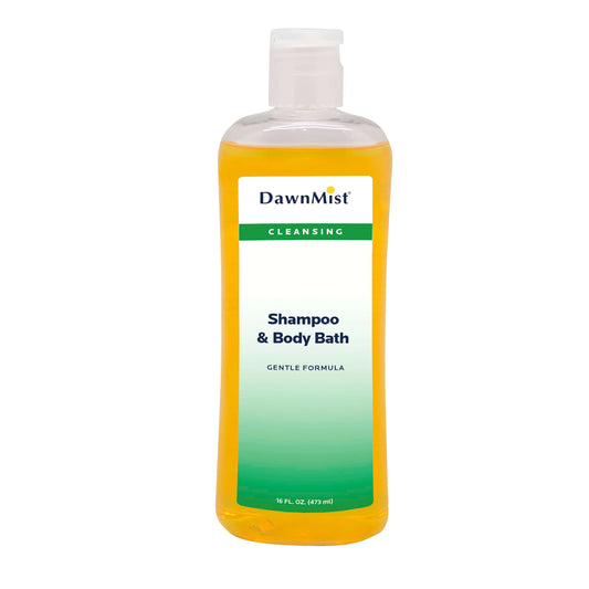 Dukal Dawn Mist Shampoo & Body Bath with Dispensing Cap, 16 oz. Bottle (Pack of 12)