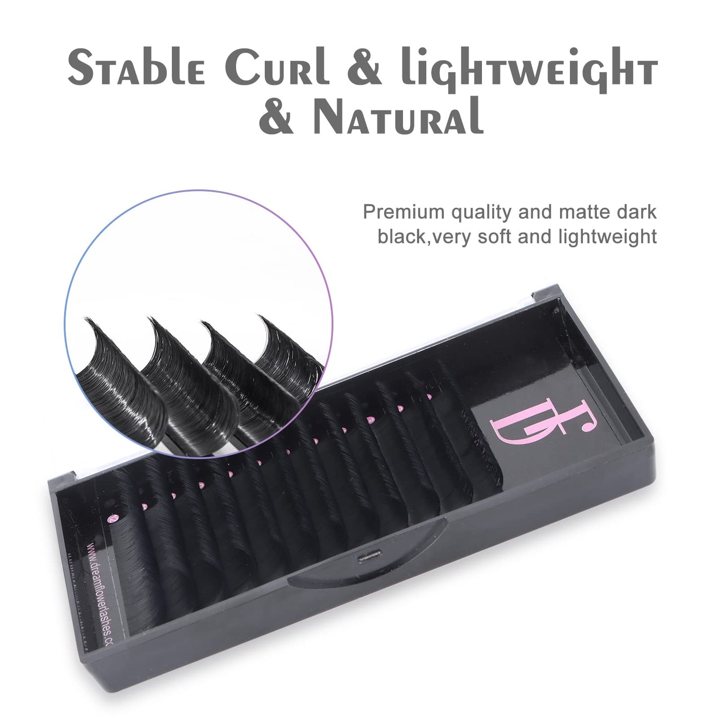 DF Lash Extension Volume Lash Extensions 0.05 CC Curl 11mm Individual Lash Extensions Classic Eyelash Extensions Soft Matte Black Single Lashes Professional Salon Use