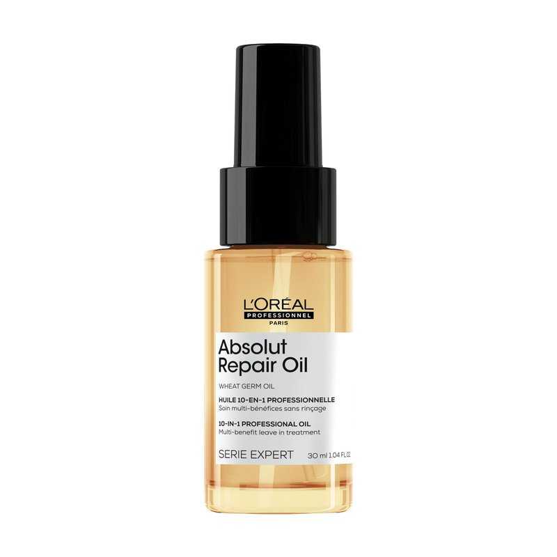 L'Oréal Professionnel Paris Absolut Repair 10-in-1 Oil – Nourishing Multi-Benefit Oil For Dry & Damaged Hair, Repairs Hair and Provides Shine