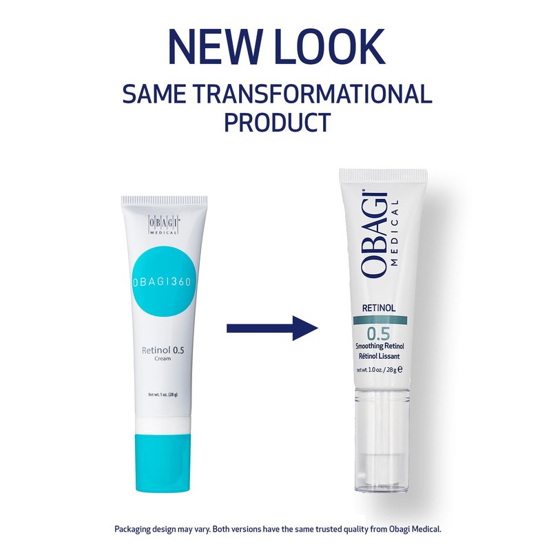 Obagi Medical Retinol 0.5 Cream - Helps Reduce the Appearance of Fine Lines and Wrinkles & Smooth Texture with Minimal Irritation - 1 oz