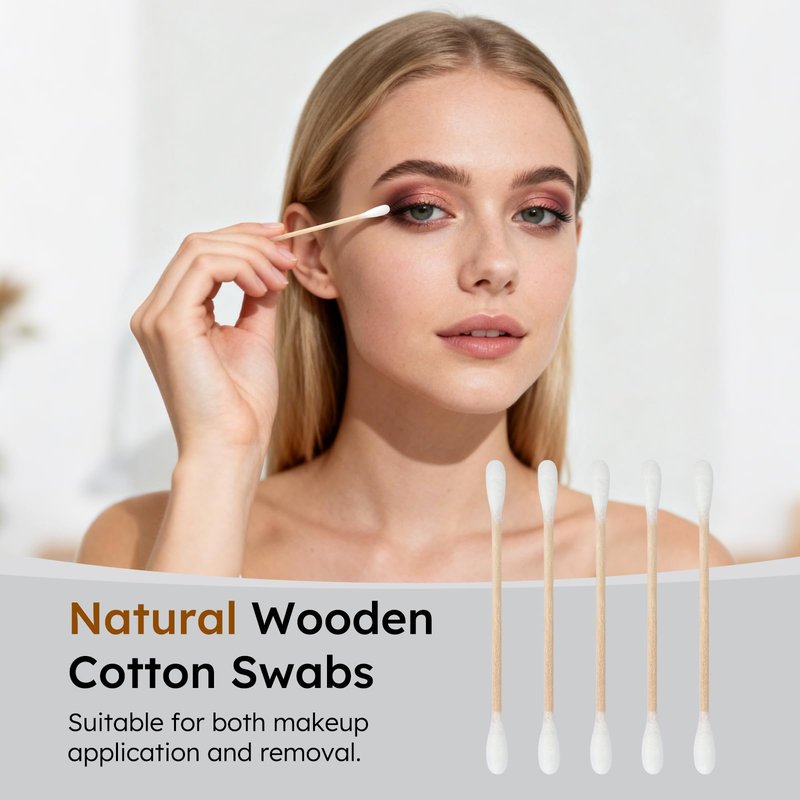 Cotton Swabs In Bulk, Travel-Sized Cotton Swabs, Individually Wrapped Double-Ended Cotton Swabs. Ideal For Ear Cleaning, Makeup Application, Hotels, And Travel (5 Swabs Per Pack, 500 Packs Per Box)