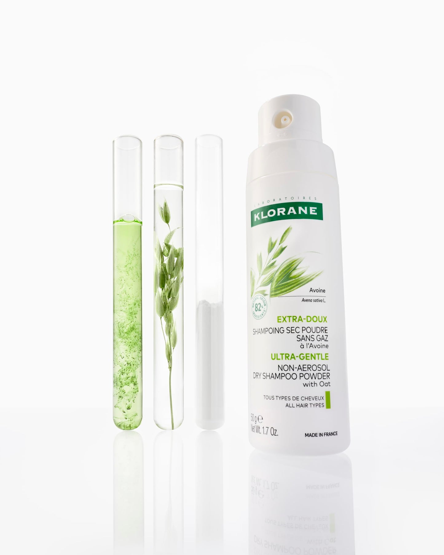 Klorane Dry Shampoo with Oat Milk - Eco-Friendly Non-Aerosol Formula - Vegan & Dermatologist Tested - Ultra-Gentle Powder Formula with Plant-Based Ingredients - Fully Recyclable Bottle - 1.7 oz.