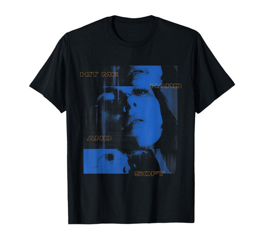 Official Billie Eilish HIT ME Hard and Soft Blue Photo T-Shirt Tee for Women and Men