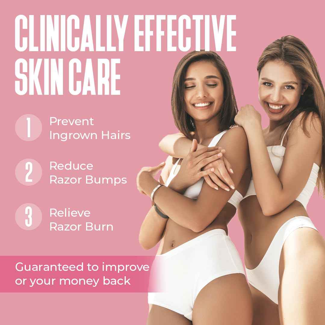 Razor Bump Stopper with Dark Spot Remover, Ingrown Hair Treatment for Bikini Area and Razor Bumps Treatment - Salicylic Acid After Shave Solution for Ingrown Hairs & Razor Burns