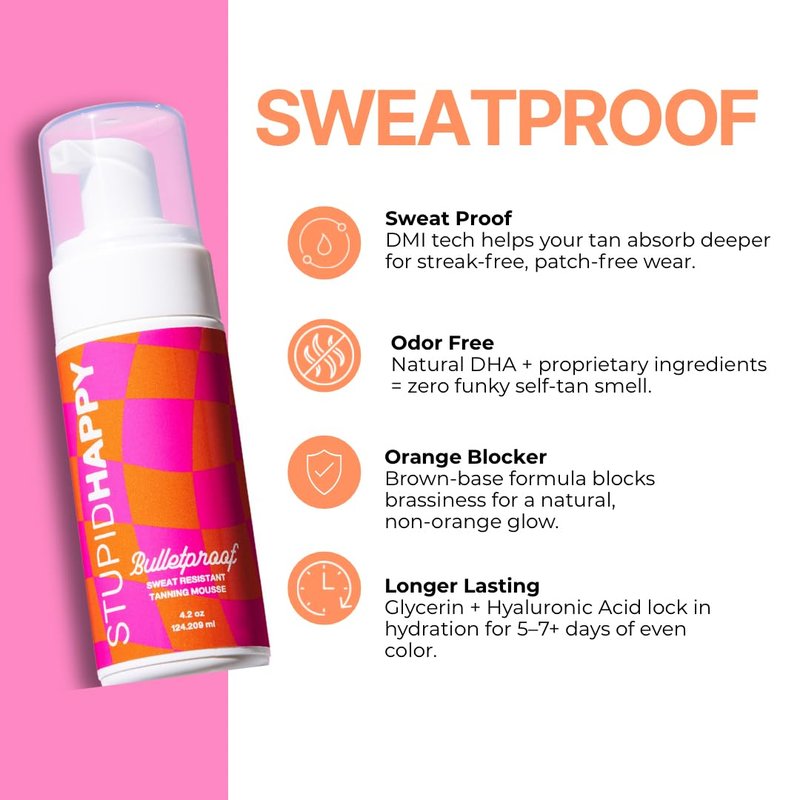 Self Tanner Mousse for Women - Streak-Free, Odor-Free & Sweat-Resistant | Natural Medium Tan, 4.2 fl oz