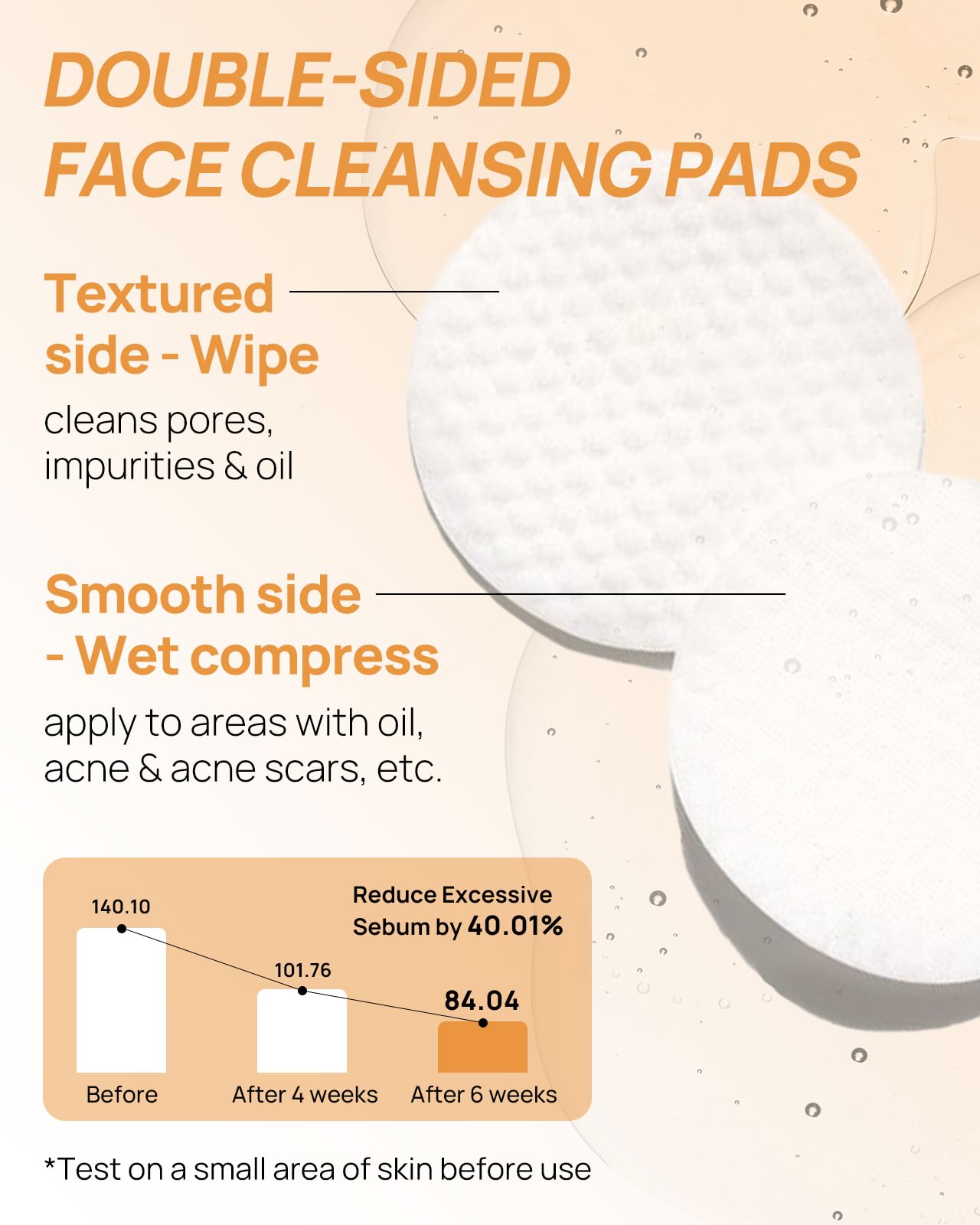 Glycolic Acid Pads, Gentle Resurfacing Exfoliates & Cleans Pores 60 Pads