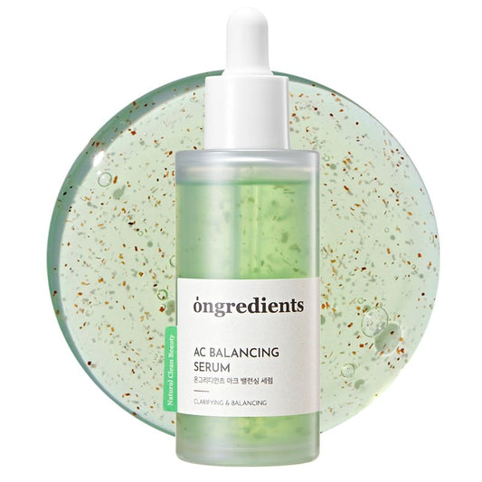 ONGREDIENTS AC Balancing Serum | Soothing Facial Serum | Niacinamide, Heartleaf, Ceramide, Panthenol, Hyaluronic Acid, Trouble Care, Oil Control, Non-Greasy | Vegan, Korean Skin Care 50ml / 1.69 fl Oz