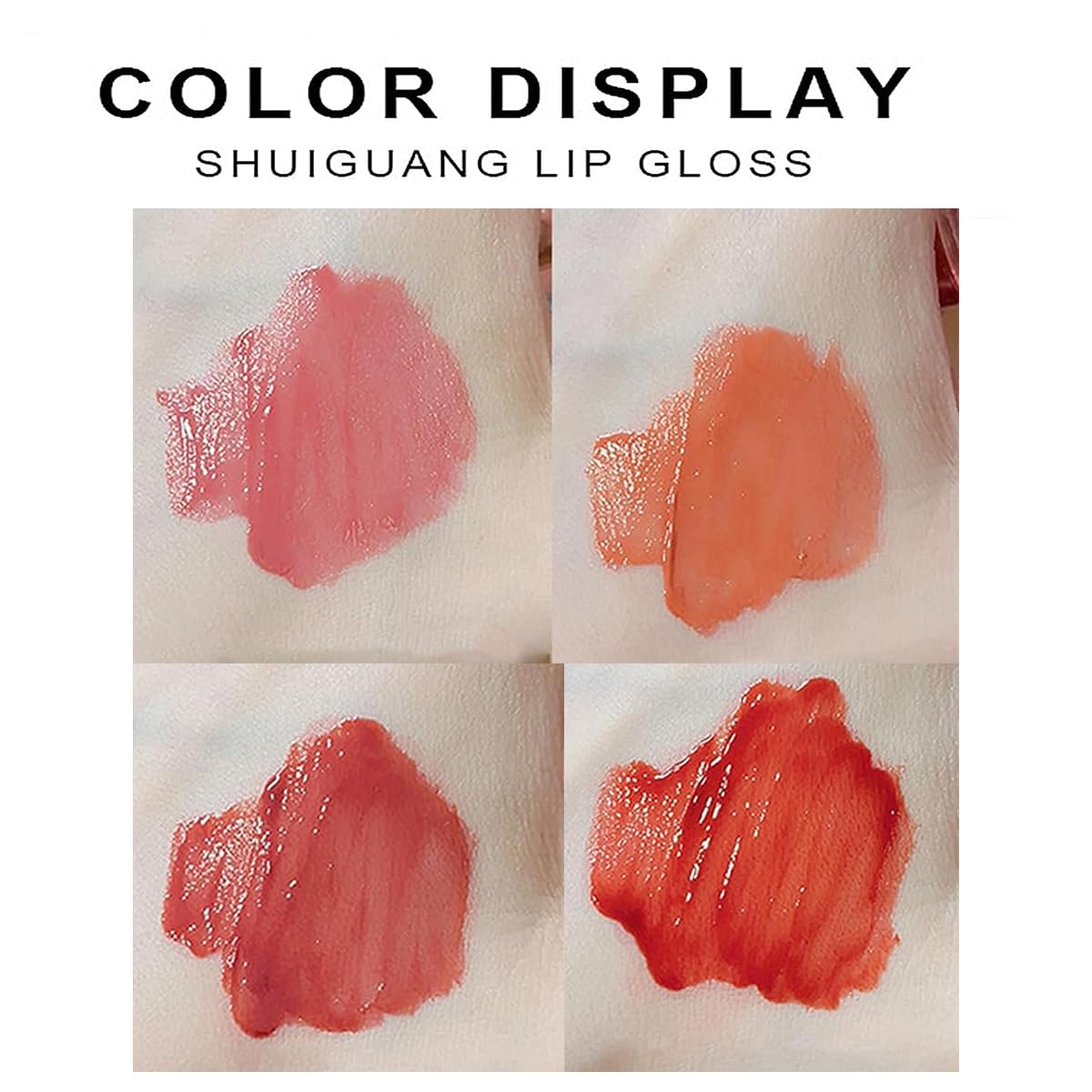 Baorder 4Pcs Bear Lip Glaze Hydrating Jelly Lip Gloss,Jelly Liquid Lipstick Cute Bear Lipgloss Moisturizing Lip Stain Plumping Water Lip Gloss Waterproof Long Lasting Cheek Rouge Tint Makeup (4, A)
