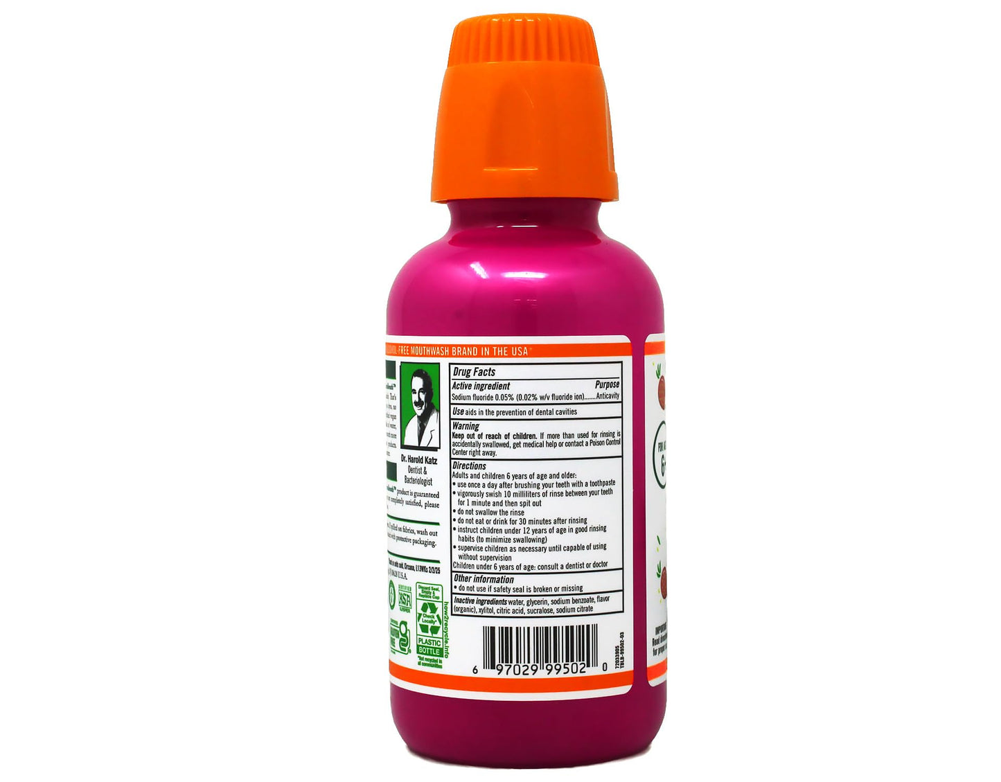 TheraBreath Kids Mouthwash with Fluoride, Organic Strawberry Splash, Anticavity, 10 fl oz & TheraBreath Kids Mouthwash with Fluoride, Organic Wacky Watermelon, Anticavity, 10 fl oz