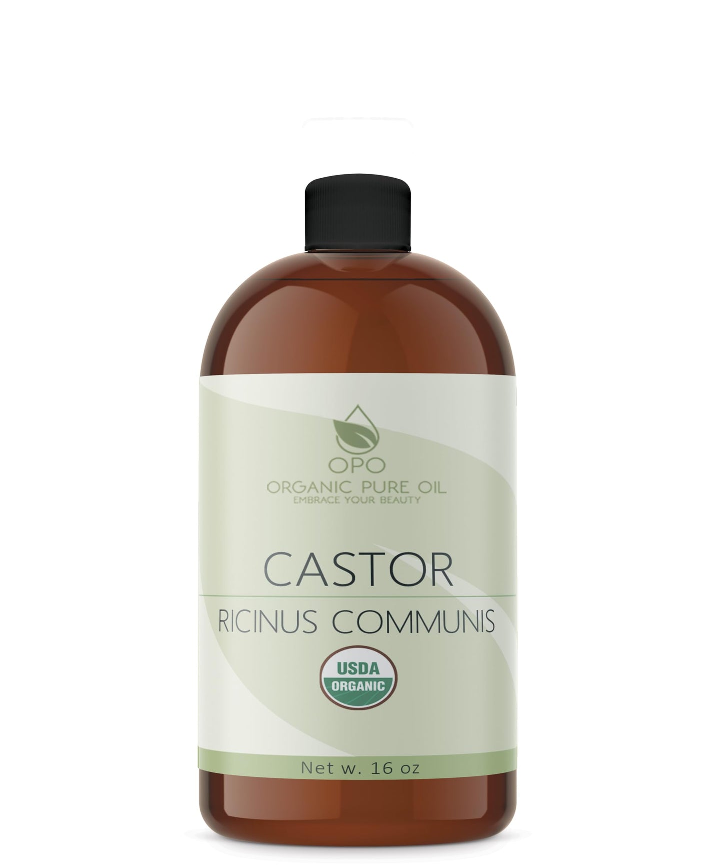 Organic Castor Oil | USDA Certified Organic, Pure and Cold Pressed, Refined, Non-GMO Hexane-Free - 16 oz - for Skin, Hair, Nails, Body, Eyelashes, Growth, Conditions, Nourishes & Hydrates