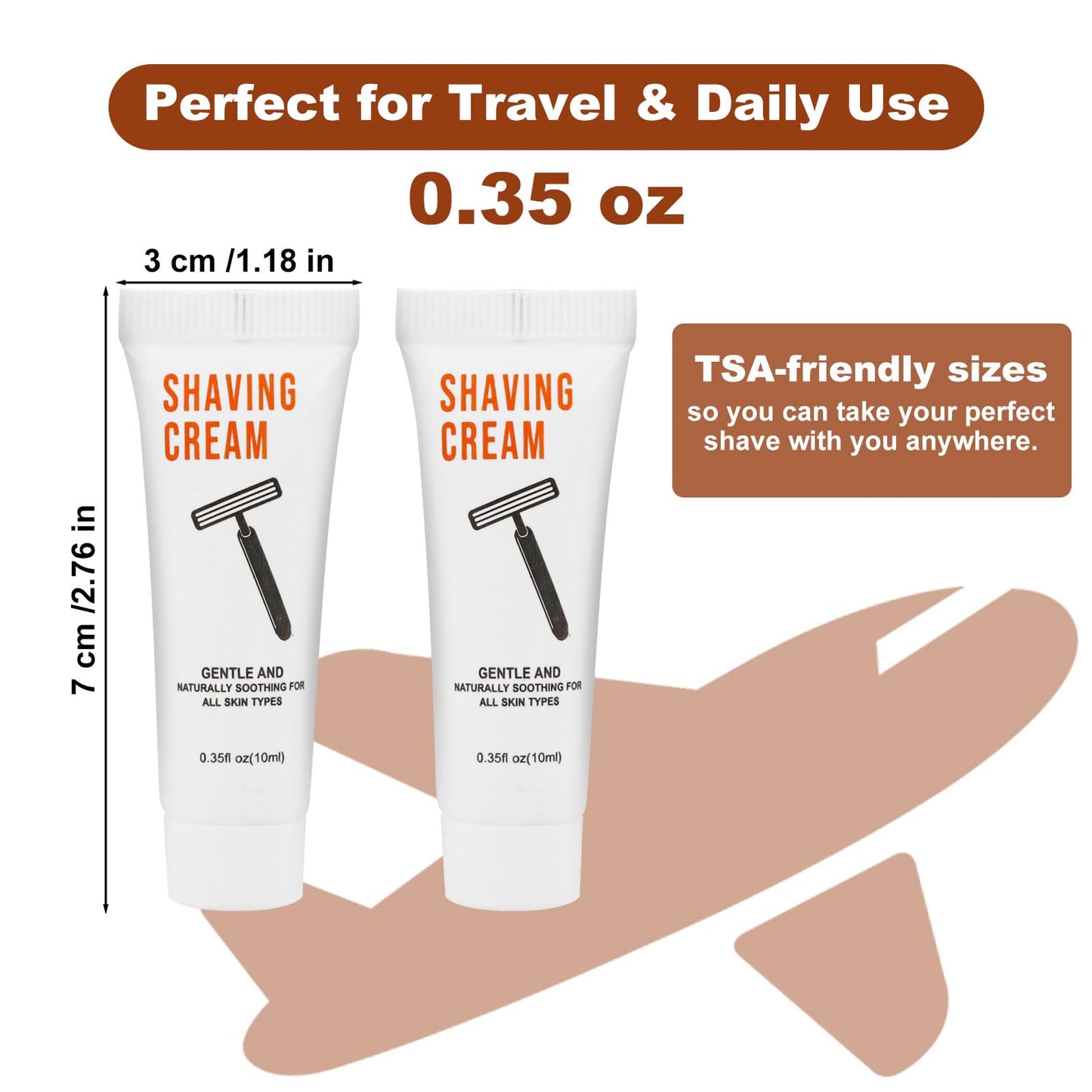 100 Shaving Cream Bulk Travel 10ml/0.35fl oz,Disposable Shaving Cream in Bulk Travel Shave Cream for Hotel Homeless,Jasmine
