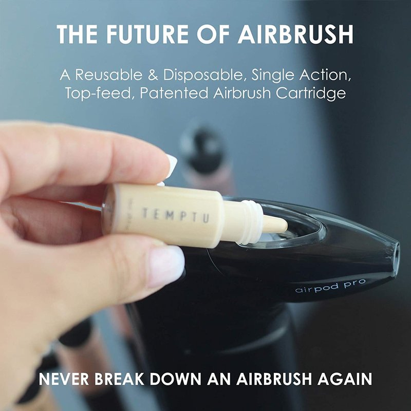 TEMPTU Airpod Pro Makeup Cartridge - Reusable & Refillable for Custom Blending | Professional Airbrush Accessory