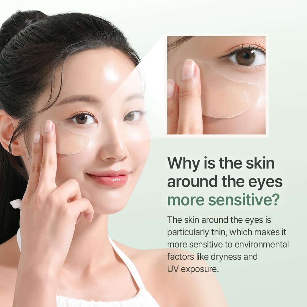 mixsoon Cica-Hyal Eye Patch - Soothing, Hydrating and Cooling Hydrogel Eye Patches, Gentle Care for Tired Eyes 84 g / 2.84 fl.oz. (30 pairs) Korean Glass Skin Care