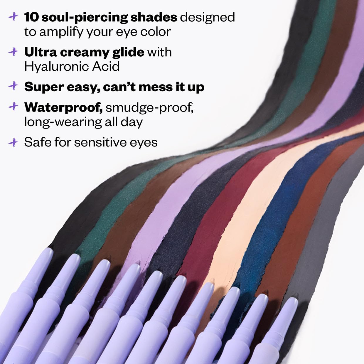 Kosas Soulgazer Gel Eyeliner – Waterproof, Smudge-Resistant Eye Liner Pencil with Hyaluronic Acid, Sharpener & Smudger, Warm Brown Matte