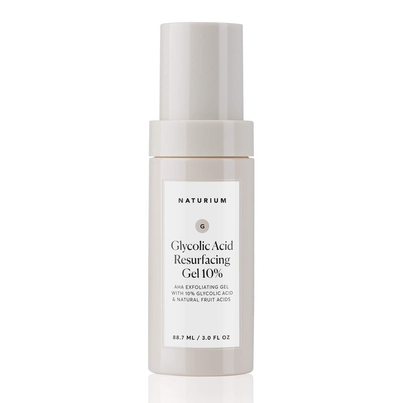 Naturium Glycolic Acid Resurfacing Gel 10%, AHA Exfoliating Gel with Natural Fruit Acids, 3.0 oz