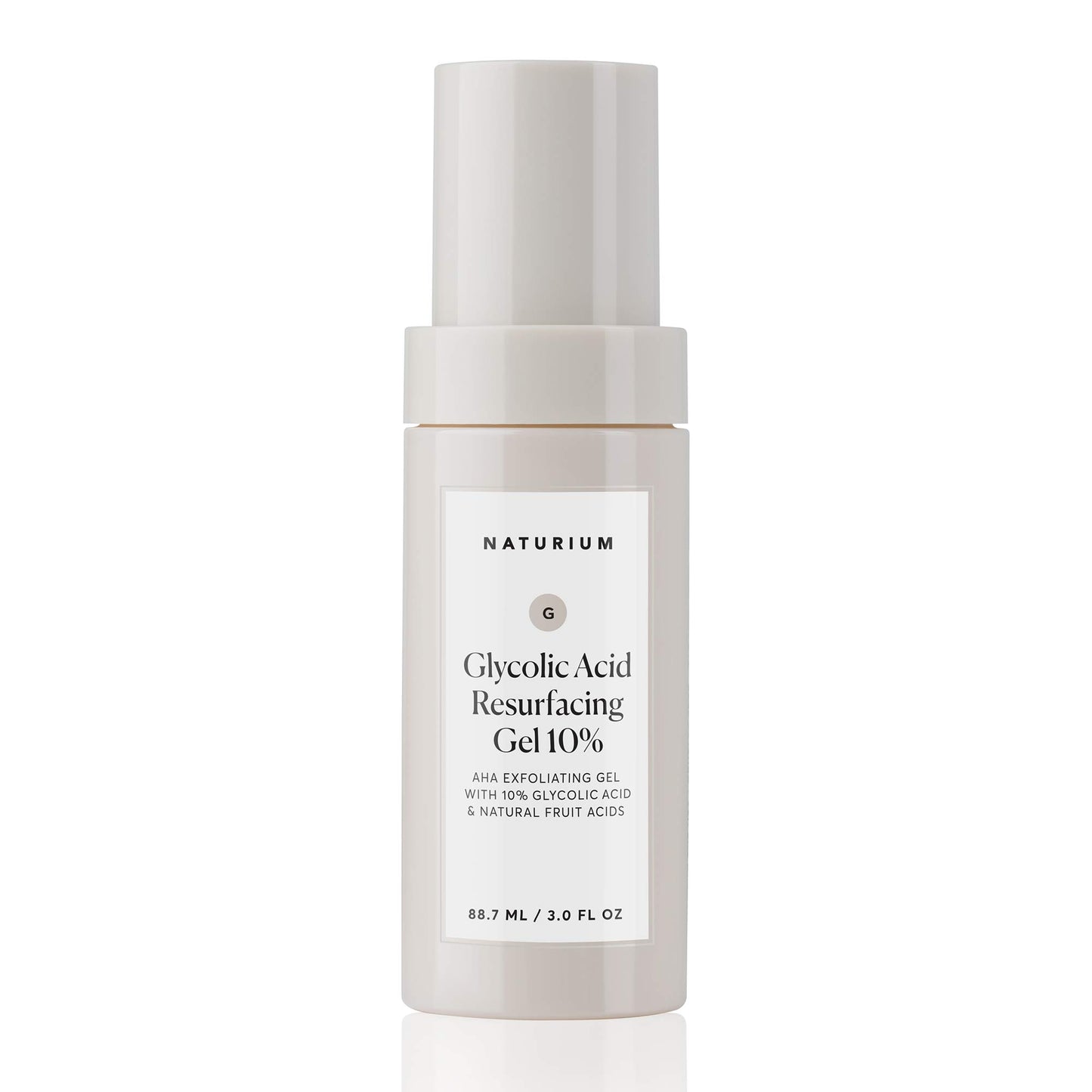 Naturium Glycolic Acid Resurfacing Gel 10%, AHA Exfoliating Gel with Natural Fruit Acids, 3.0 oz