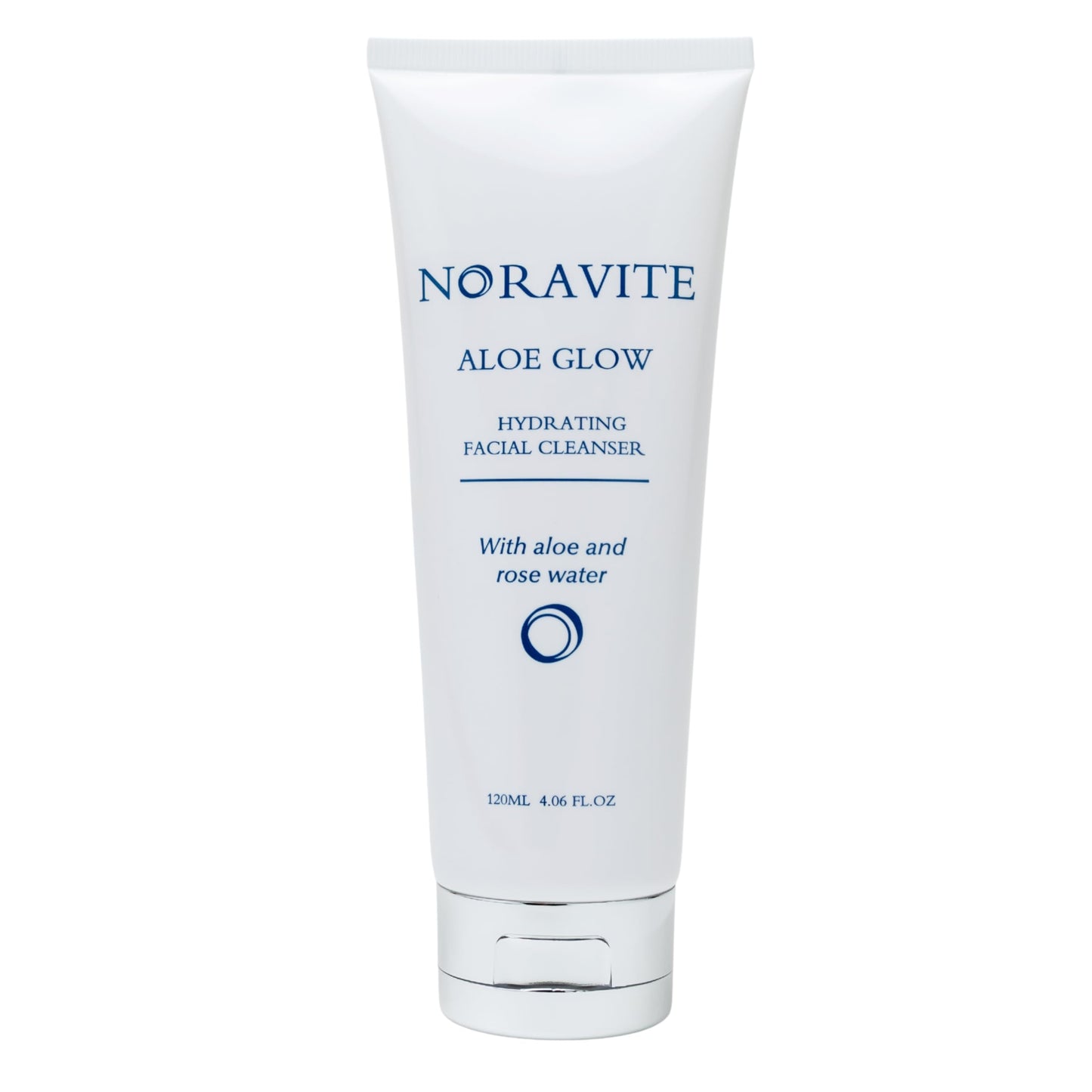 Noravite Aloe Glow Hydrating Facial Cleanser with Aloe and Rose Water, Deep Hydration Face Wash, Makeup Remover, 4.06 FL OZ